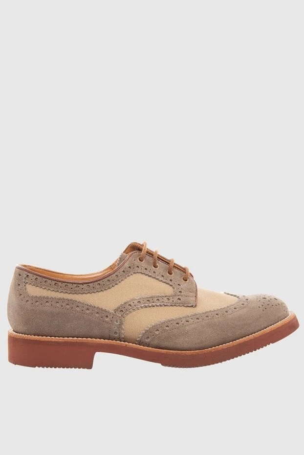 Tricker`s man men's shoes made of suede and twill beige buy with prices and photos 995561 - photo 1
