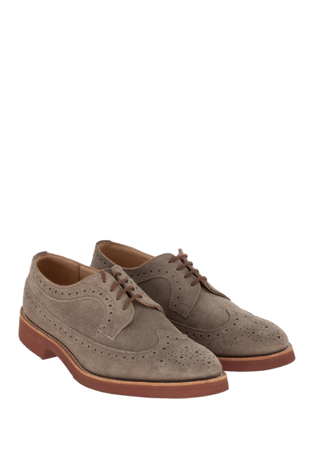 Tricker`s men's suede brogues beige with burgundy sole 995777 - photo 3