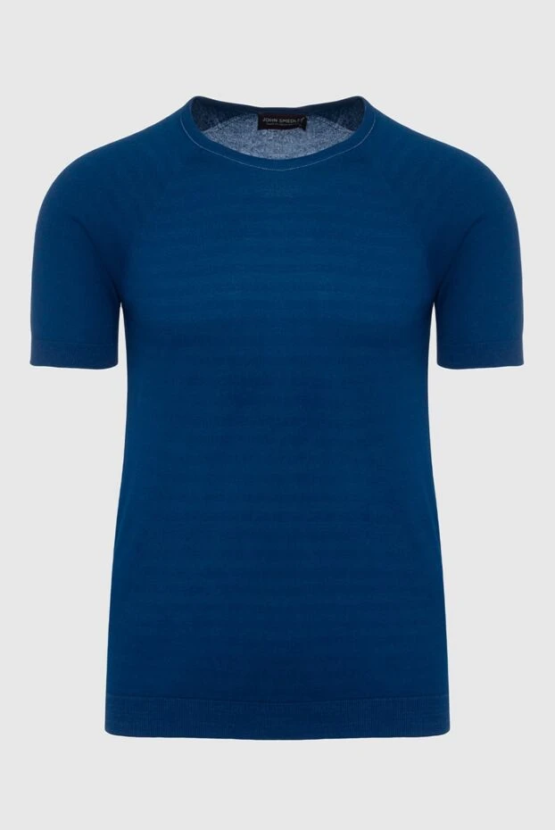 John Smedley man cotton t-shirt blue for men buy with prices and photos 995979 - photo 1