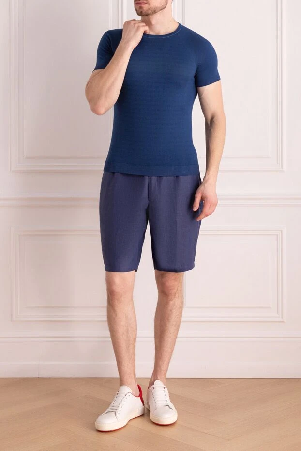 John Smedley man cotton t-shirt blue for men buy with prices and photos 995979 - photo 2
