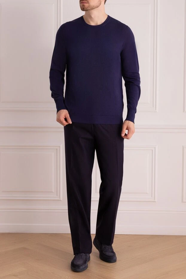 Drumohr man cotton jumper blue for men buy with prices and photos 996096 - photo 2