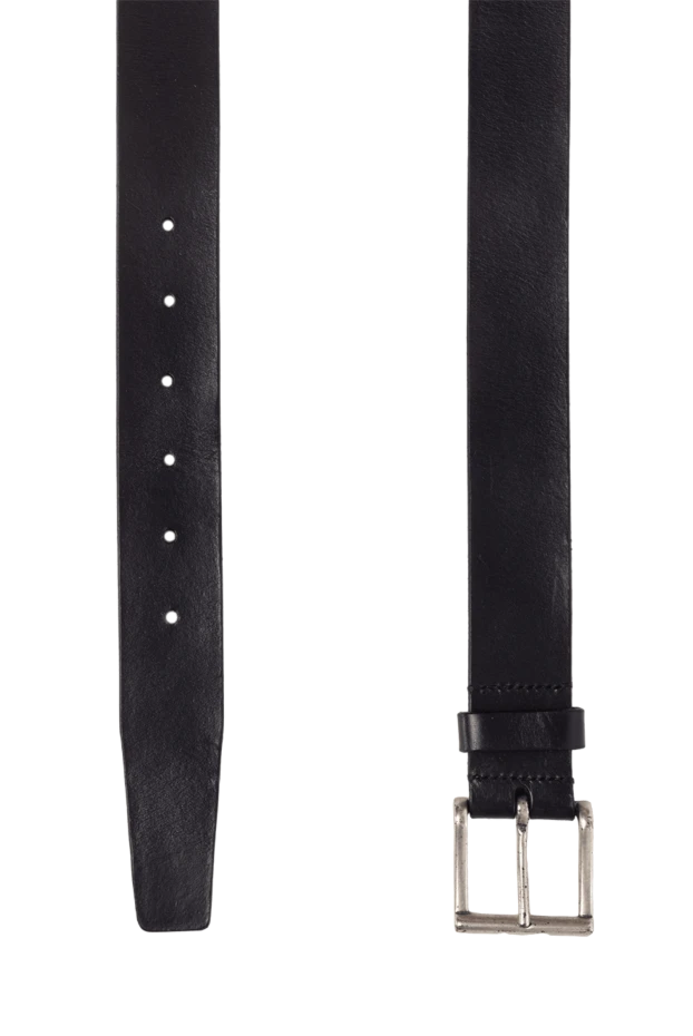 Orciani black leather belt for men 996157 - photo 3