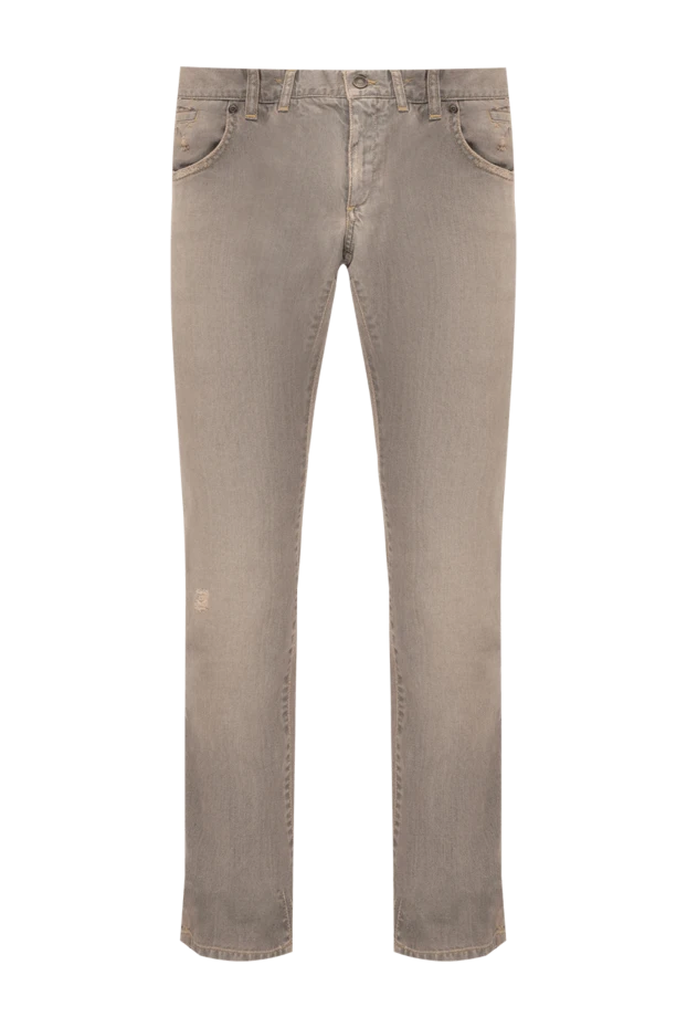 Dolce & Gabbana мужские джинсы мужские из хлопка серые купить с ценами и фото 996509 - фото 1