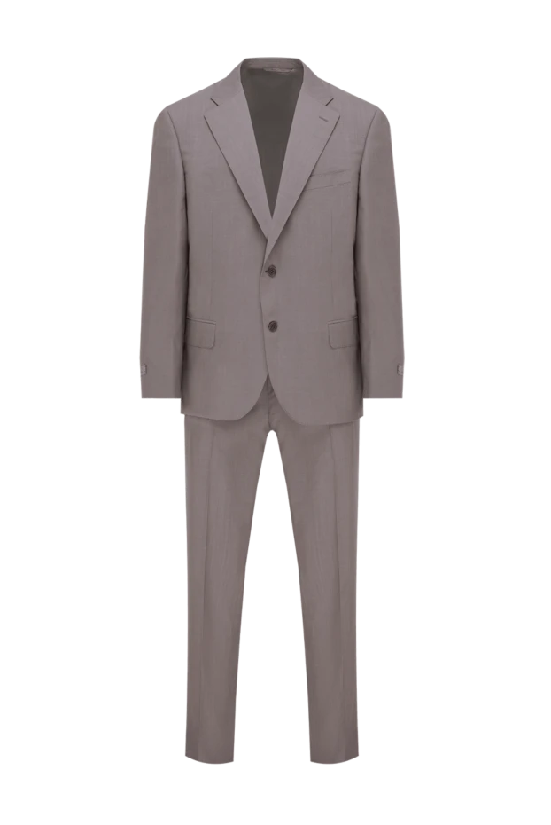 Canali мужские костюм мужской из шерсти бежевый купить с ценами и фото 996785 - фото 1