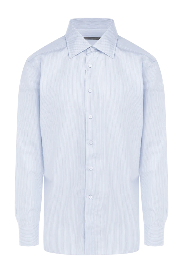 Canali мужские сорочка из хлопка голубая мужская купить с ценами и фото 996858 - фото 1