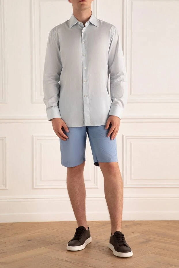 Canali чоловічі рубашка з бавовни блакитна чоловіча купити фото з цінами 996858 - фото 2