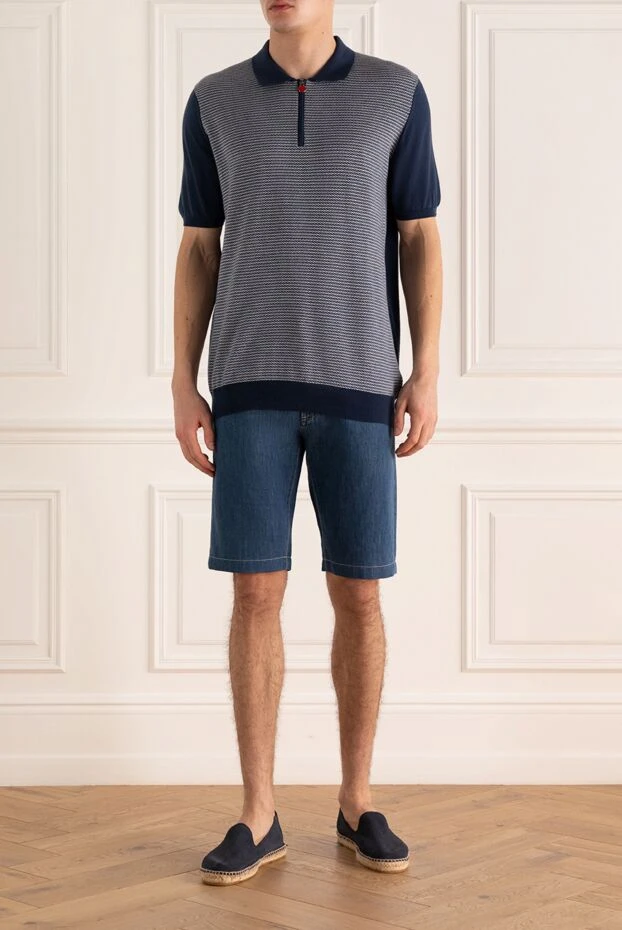 Canali man cotton and linen shorts for men, blue buy with prices and photos 996868 - photo 2