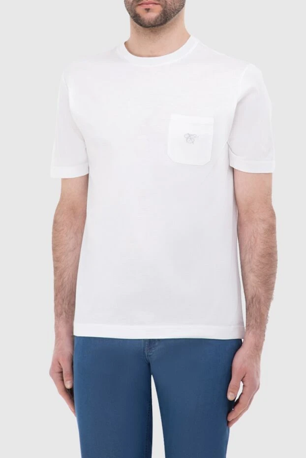 Canali man white cotton t-shirt for men buy with prices and photos 996891 - photo 2