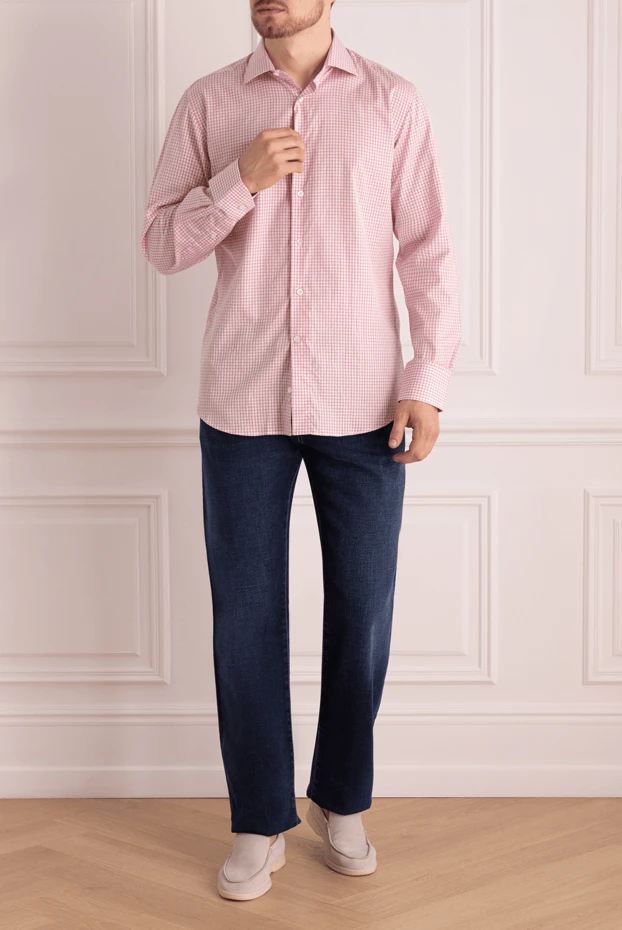 Canali man pink cotton shirt for men buy with prices and photos 996911 - photo 2