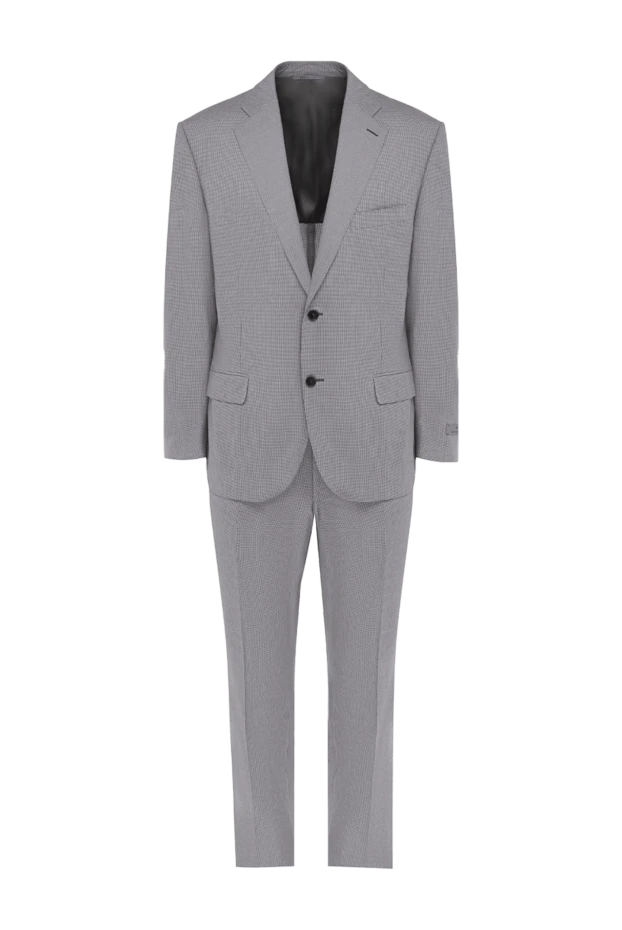 Canali man men's suit made of cotton and elastane, gray buy with prices and photos 996938 - photo 1