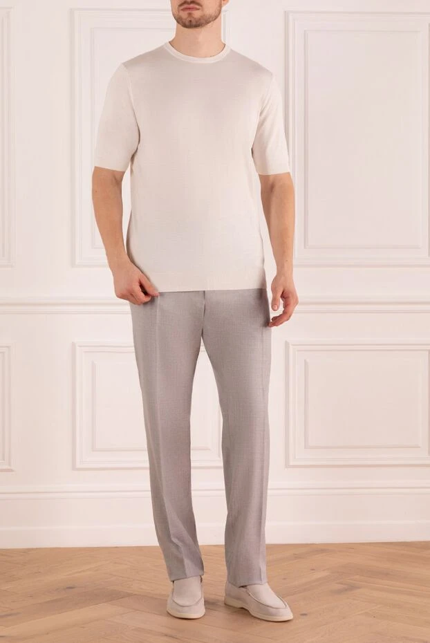 Canali чоловічі штани із вовни сірі чоловічі купити фото з цінами 996946 - фото 2