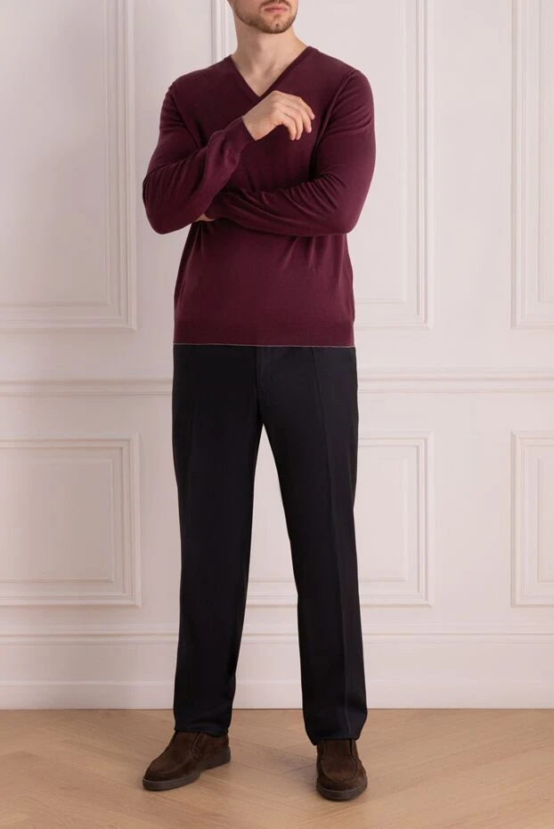 Svevo мужские джемпер из шерсти бордовый мужской купить с ценами и фото 997932 - фото 2