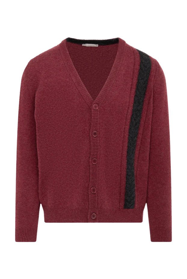 Pashmere man men's cashmere cardigan burgundy buy with prices and photos 997986 - photo 1