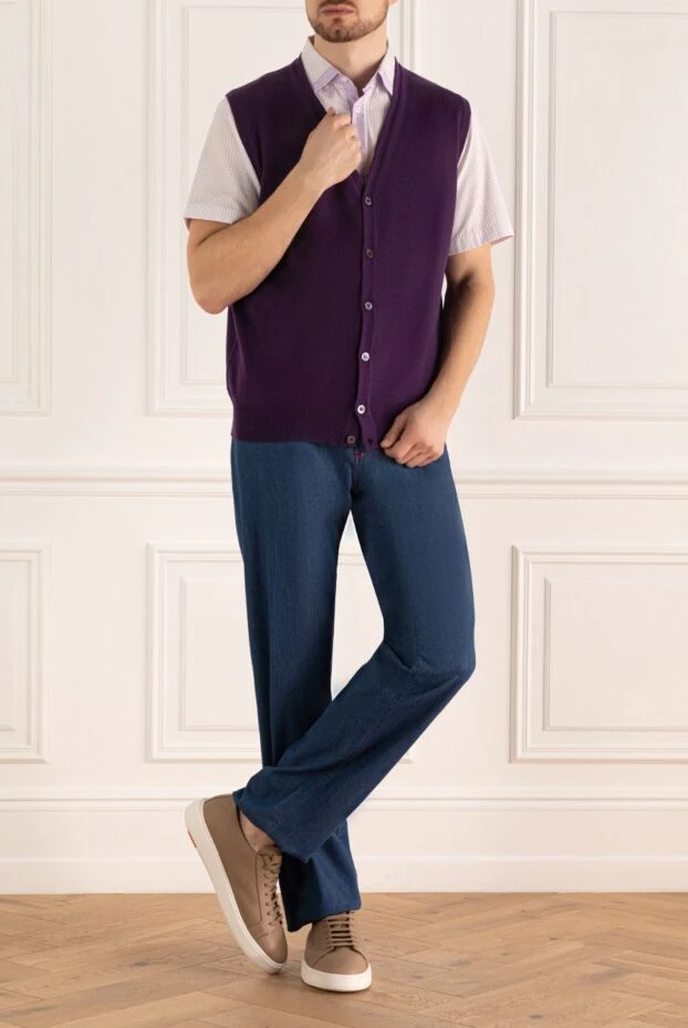 Panicale man men's wool vest, purple buy with prices and photos 998236 - photo 2