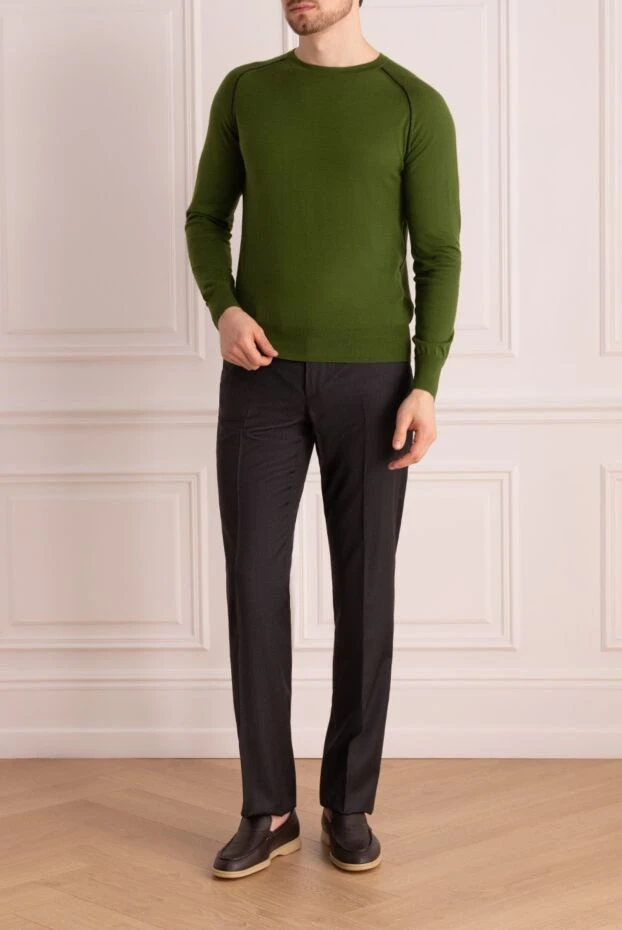 Gucci мужские брюки из шерсти серые мужские купить с ценами и фото 998700 - фото 2