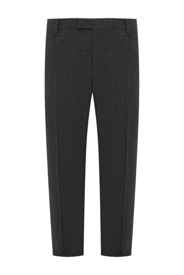 Gucci брюки из шерсти серые мужские 998703 - фото 1