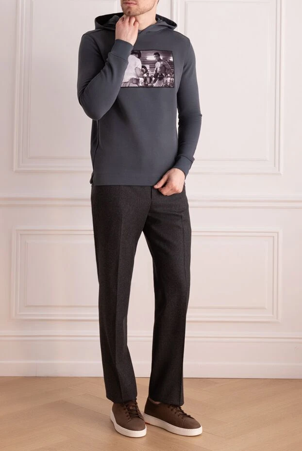 Gucci чоловічі штани із вовни сірі чоловічі купити фото з цінами 998703 - фото 2