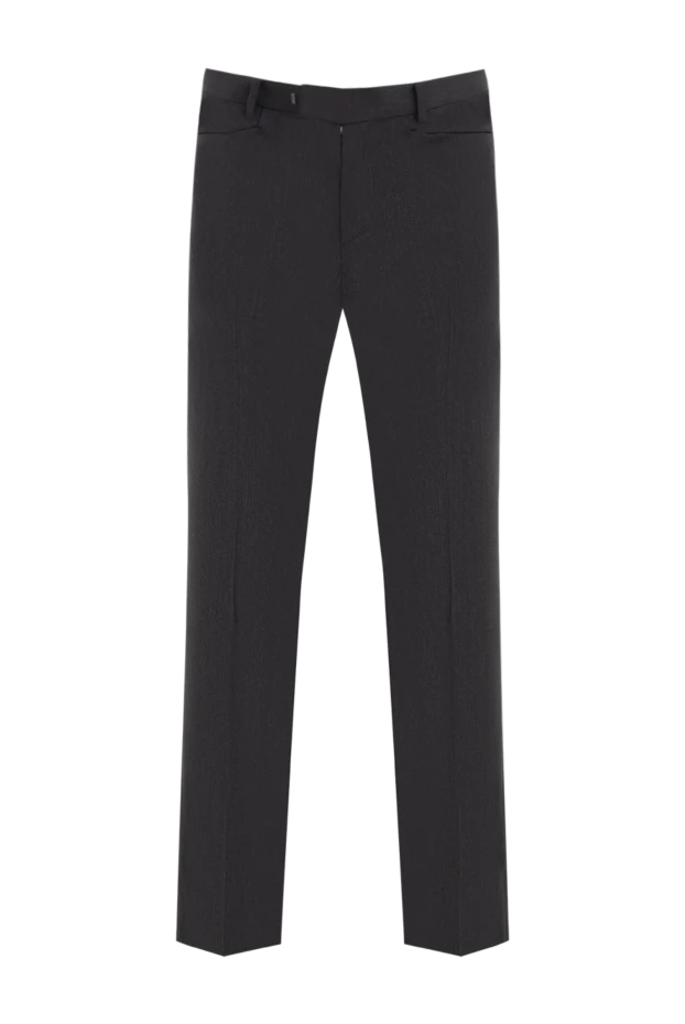 Gucci брюки из шерсти серые мужские 998929 - фото 1