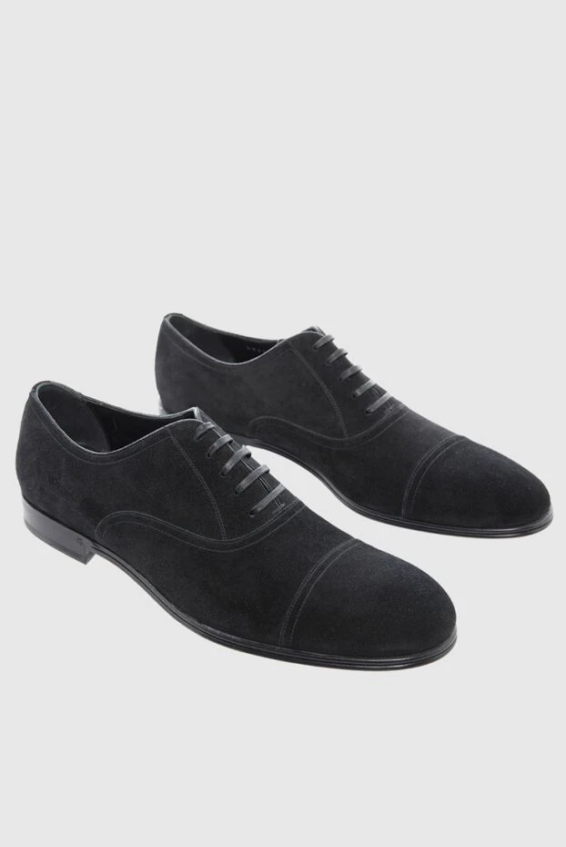 Dolce & Gabbana чорні замшеві туфлі чоловічі оксфорди з мисом 999025 - фото 3