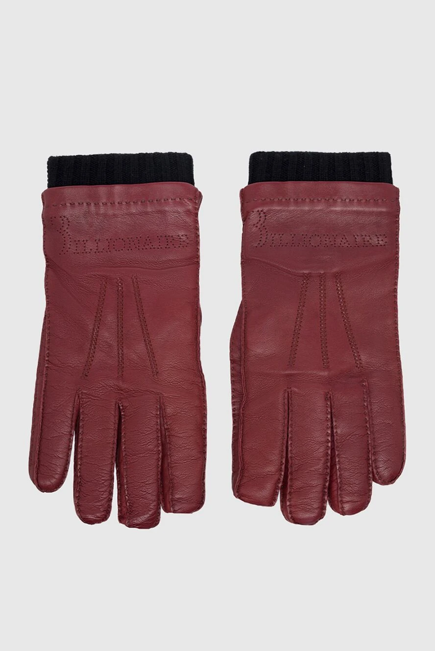 Billionaire мужские перчатки из кожи бордовые мужские купить с ценами и фото 125795 - фото 1