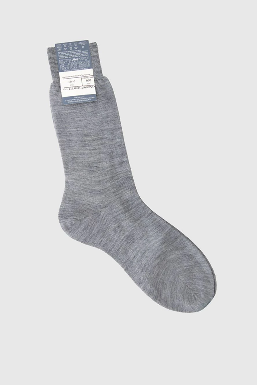 Bresciani man men's gray wool and nylon socks buy with prices and photos 131353