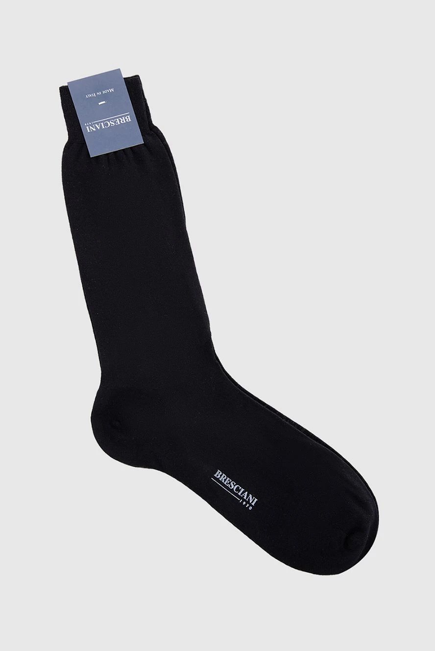 Bresciani man men's black wool and nylon socks buy with prices and photos 131354