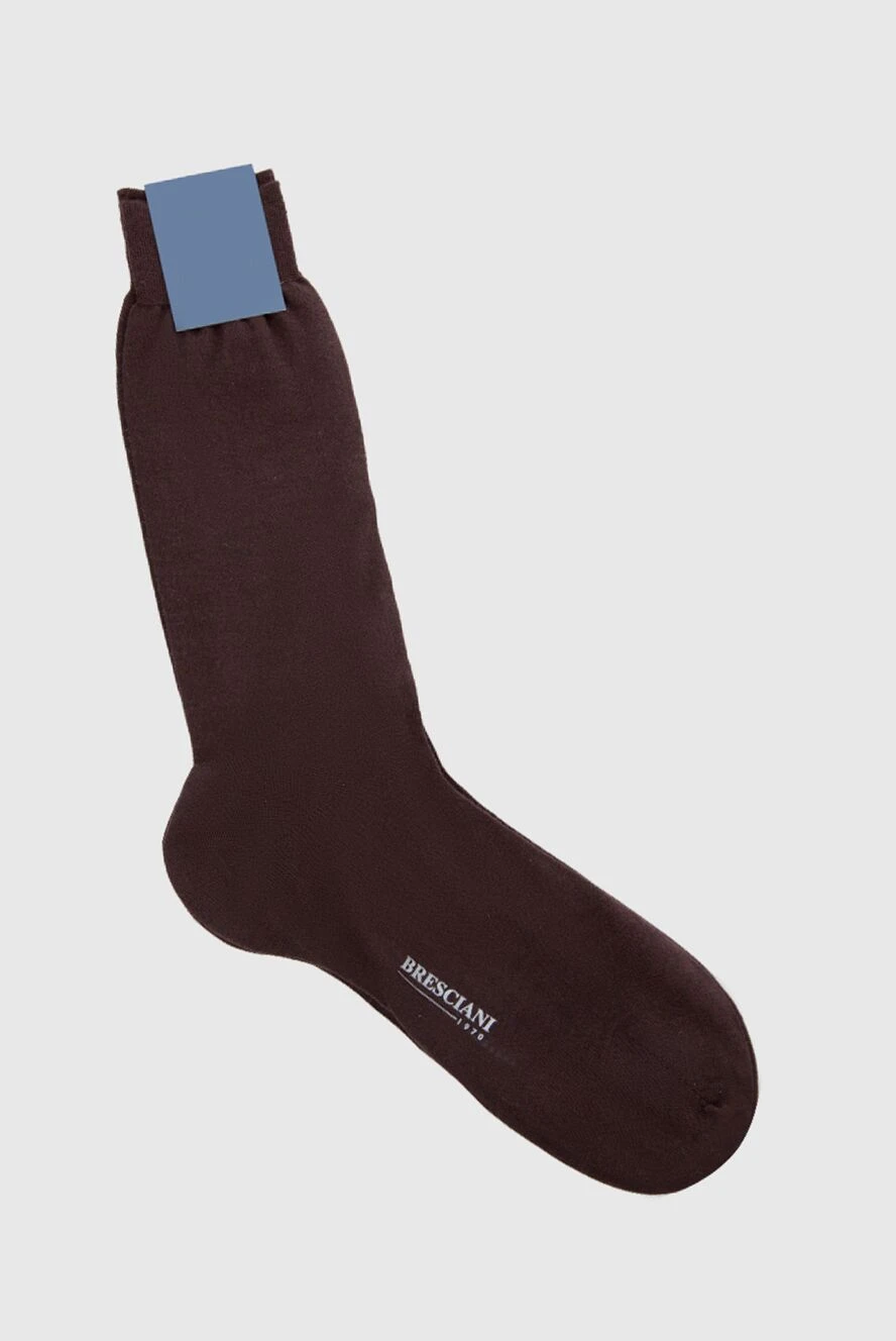 Bresciani man men's brown wool and nylon socks buy with prices and photos 131355