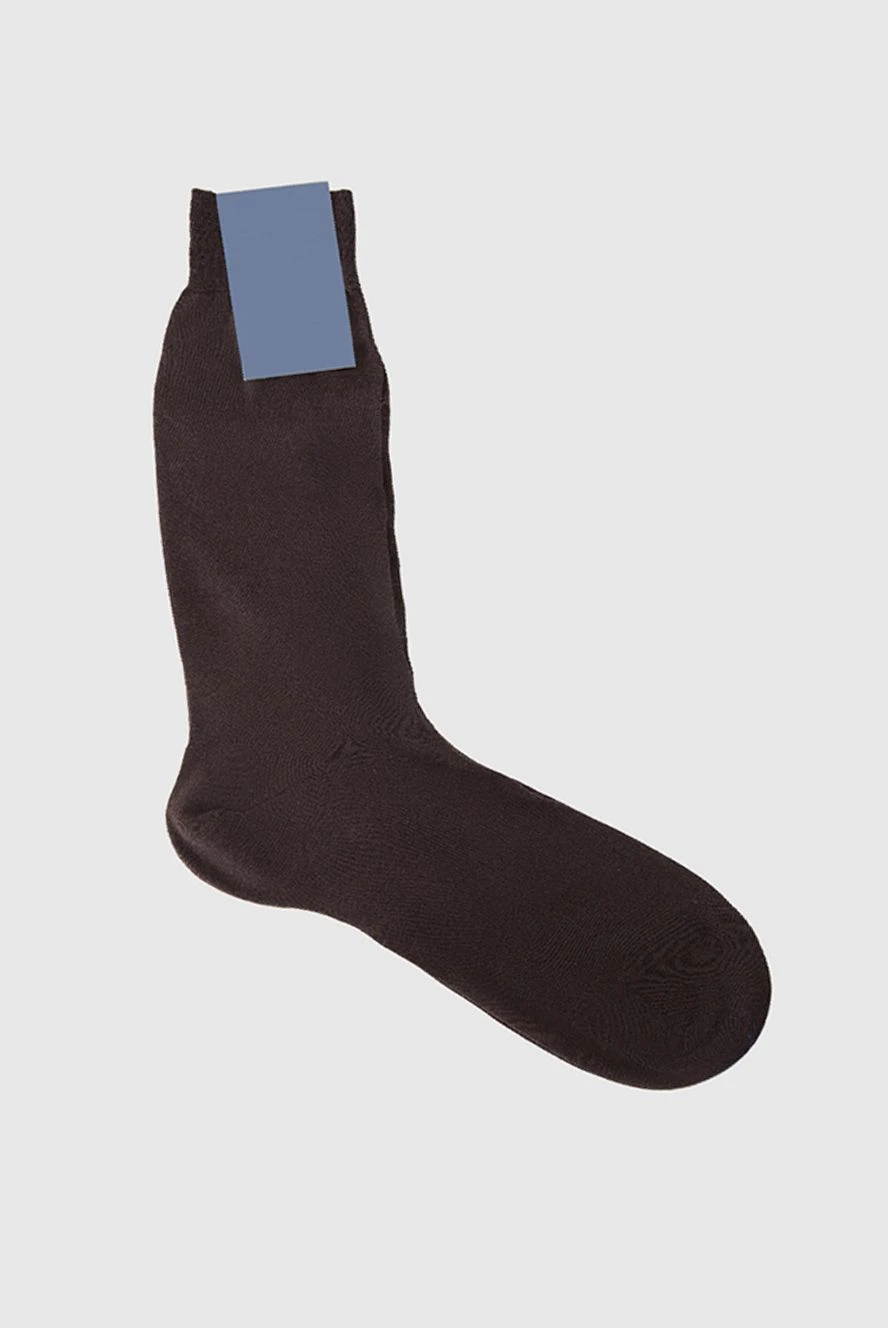 Bresciani man men's brown wool and nylon socks buy with prices and photos 131355