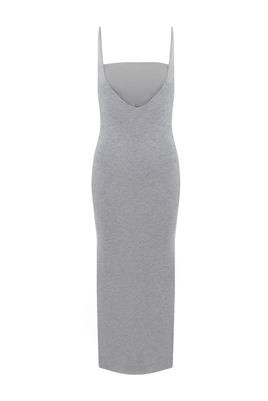 Brunello Cucinelli gray silk and wool dress for women 134089 - photo 1