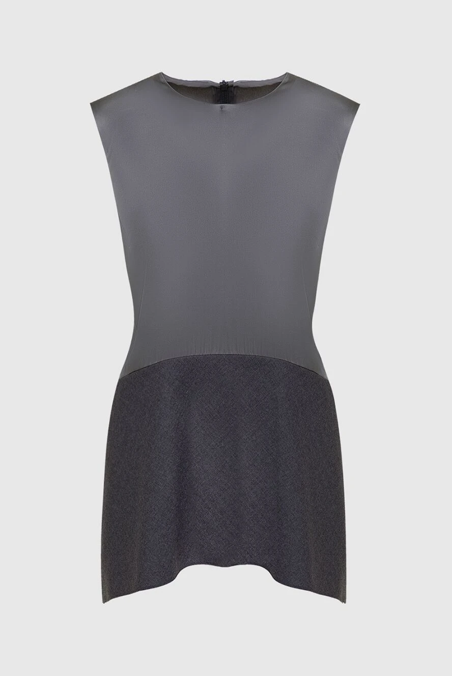 Brunello Cucinelli топ из кашемира серый женский 134319 - фото 1