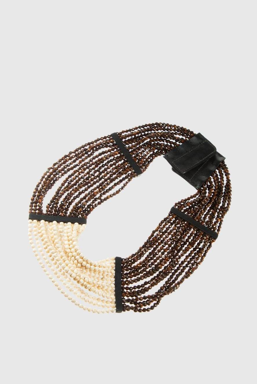 Brunello Cucinelli brown metal necklace for women 134678 - photo 1