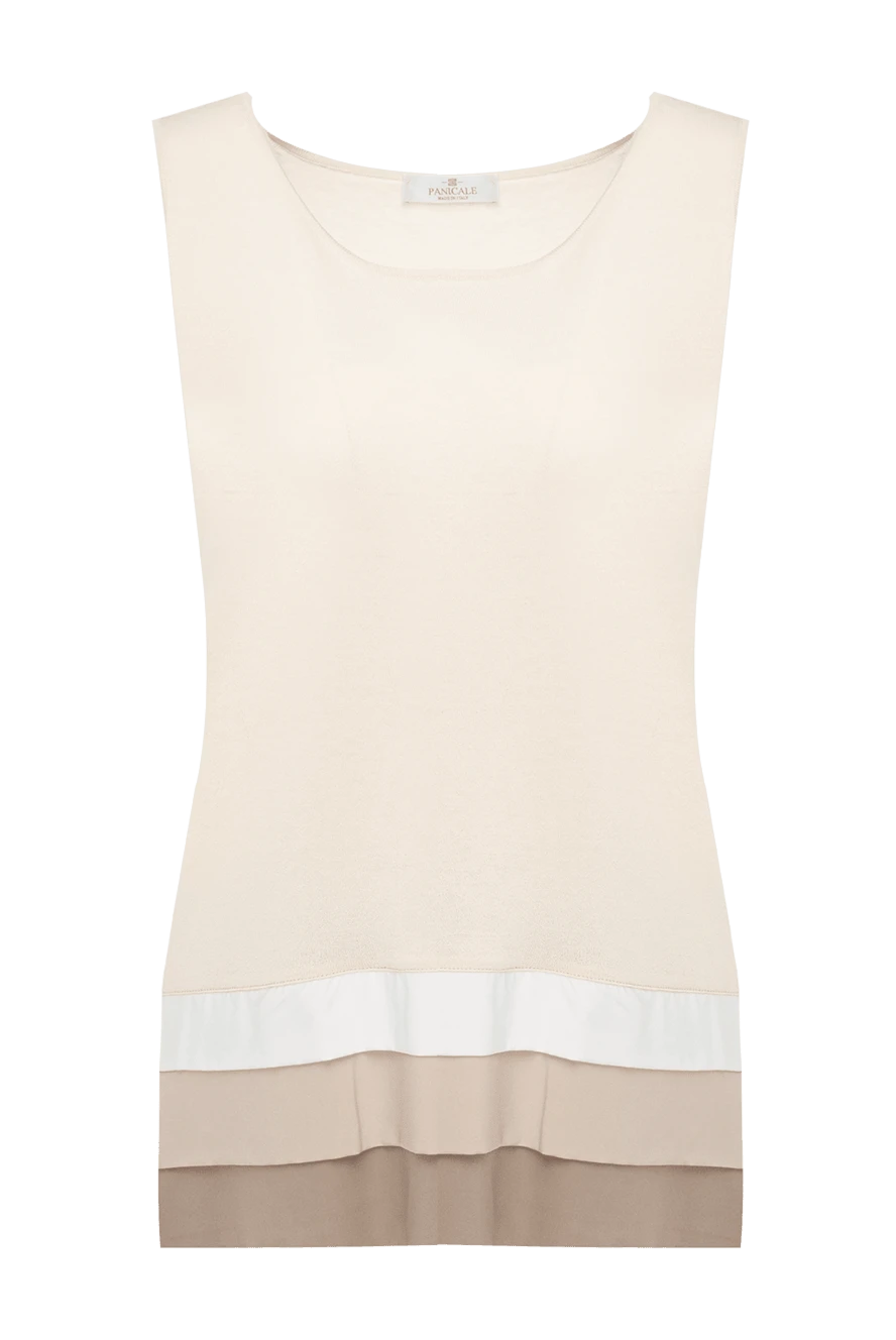 Panicale woman women's beige cotton top buy with prices and photos 134995 - photo 1