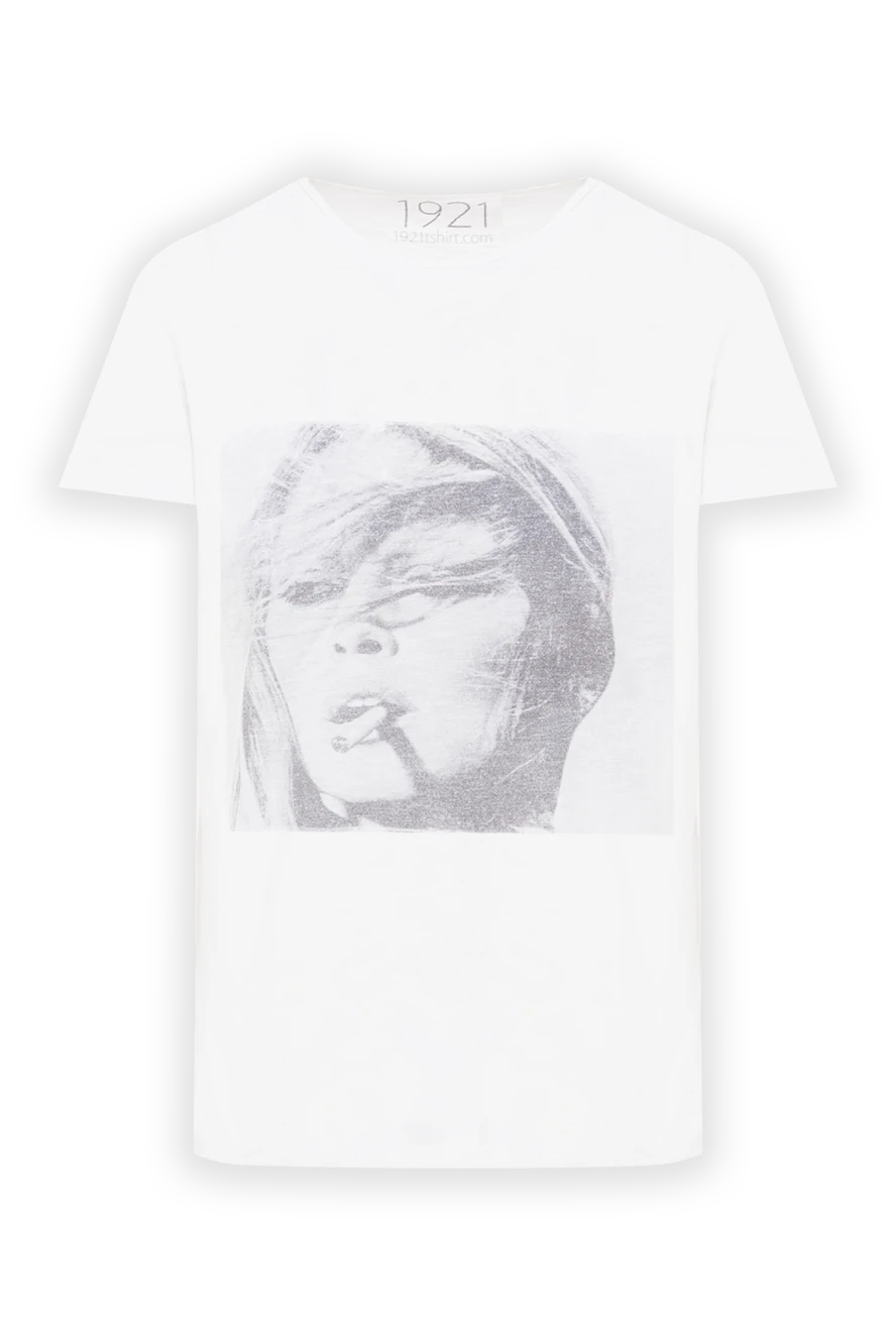 1921 T-Shirt белая хлопковая футболка с принтом мужская 135698 - фото 1