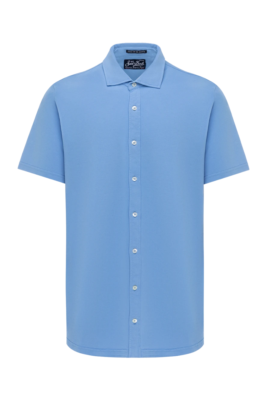 MC2 Saint Barth man cotton shirt blue for men 135785 - photo 1