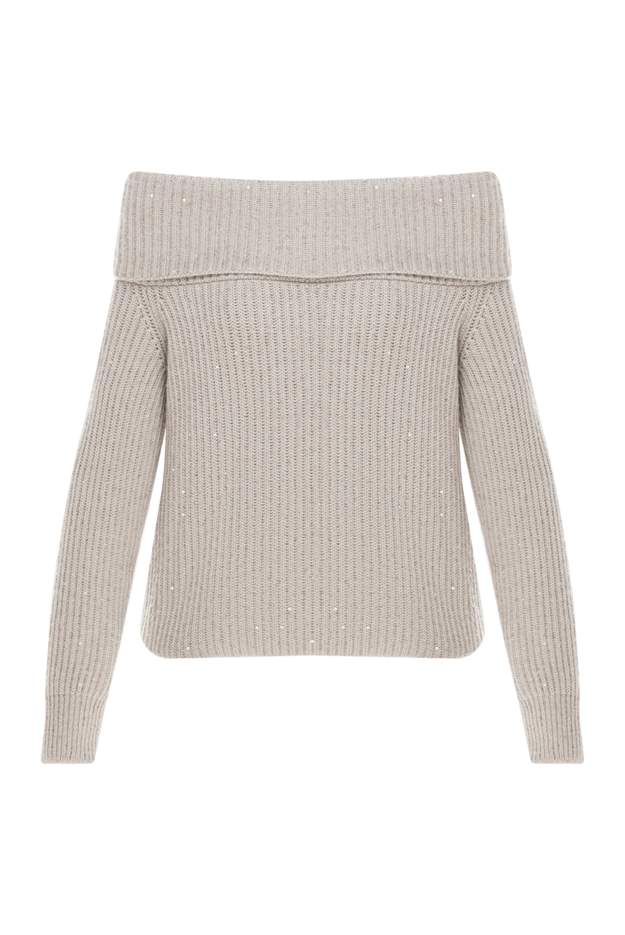 Brunello Cucinelli gray linen and polyamide dress for women 136184 - photo 1