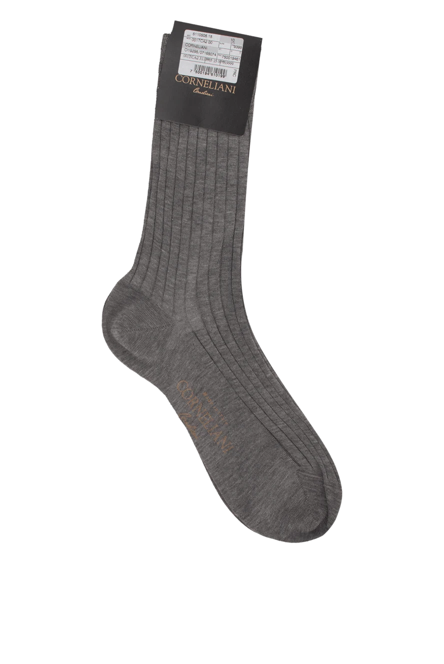 Corneliani man men's gray cotton socks buy with prices and photos 137467 - photo 1