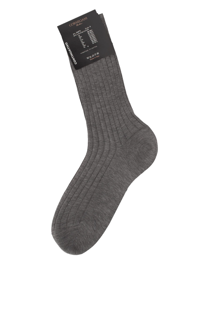 Corneliani man men's gray cotton socks buy with prices and photos 137467