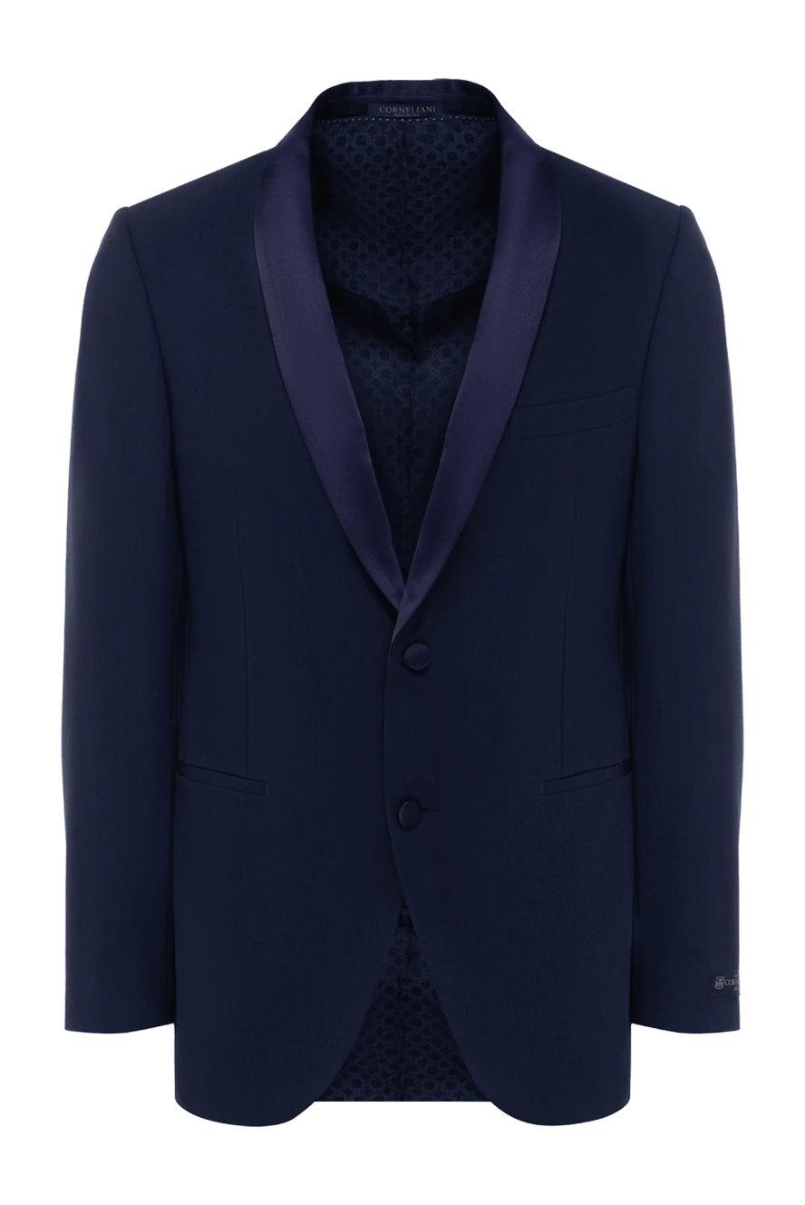 Corneliani мужские пиджак из шерсти синий мужской купить с ценами и фото 137621