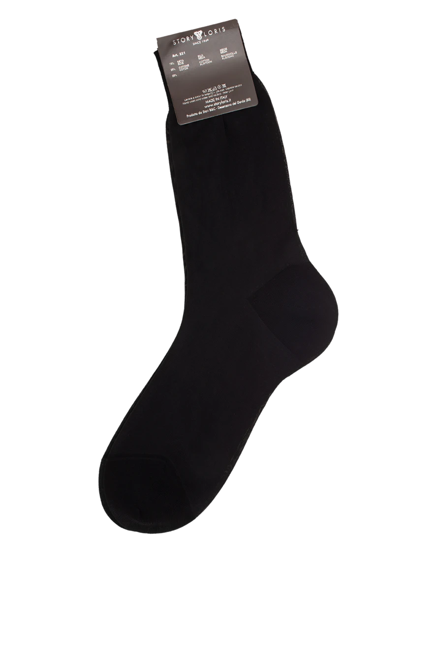 Story Loris чоловічі шкарпетки з шовку та бавовни чорні чоловічі купити фото з цінами 138153 - фото 2