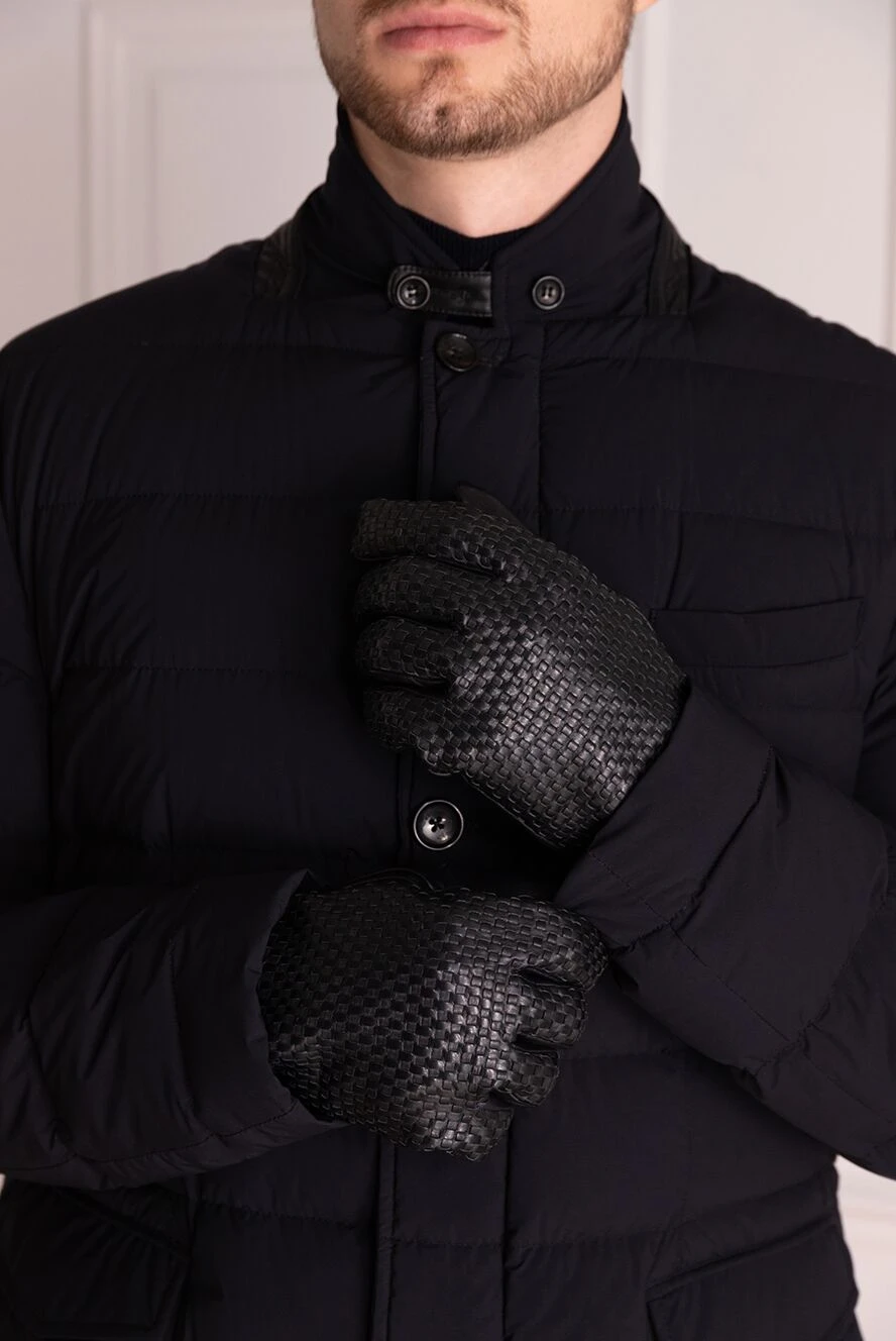 Merola мужские перчатки из натуральной кожи синие мужские купить с ценами и фото 138437 - фото 2