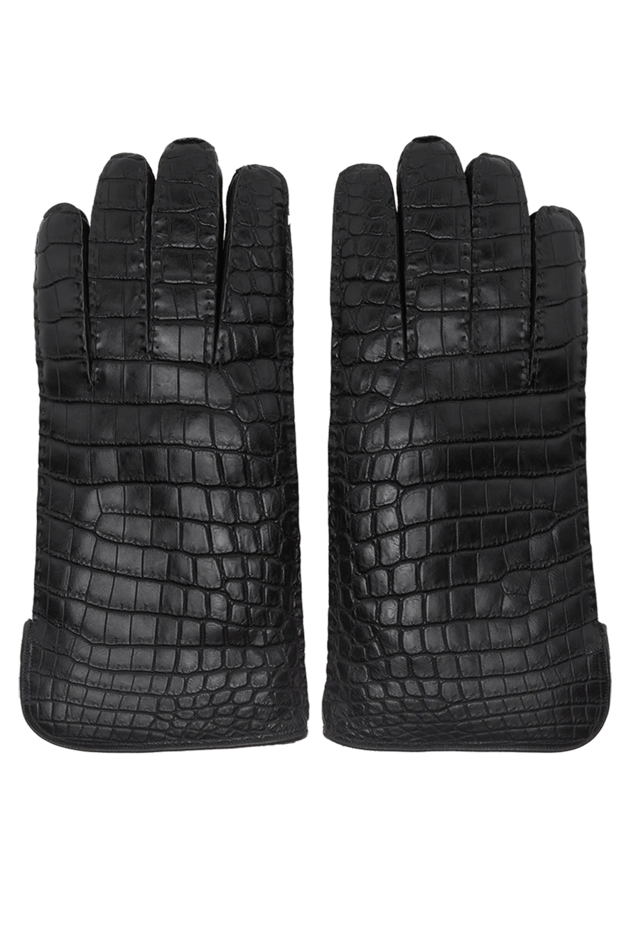 Vaccari чоловічі рукавички зі шкіри крокодила чорні чоловічі купити фото з цінами 138728 - фото 1