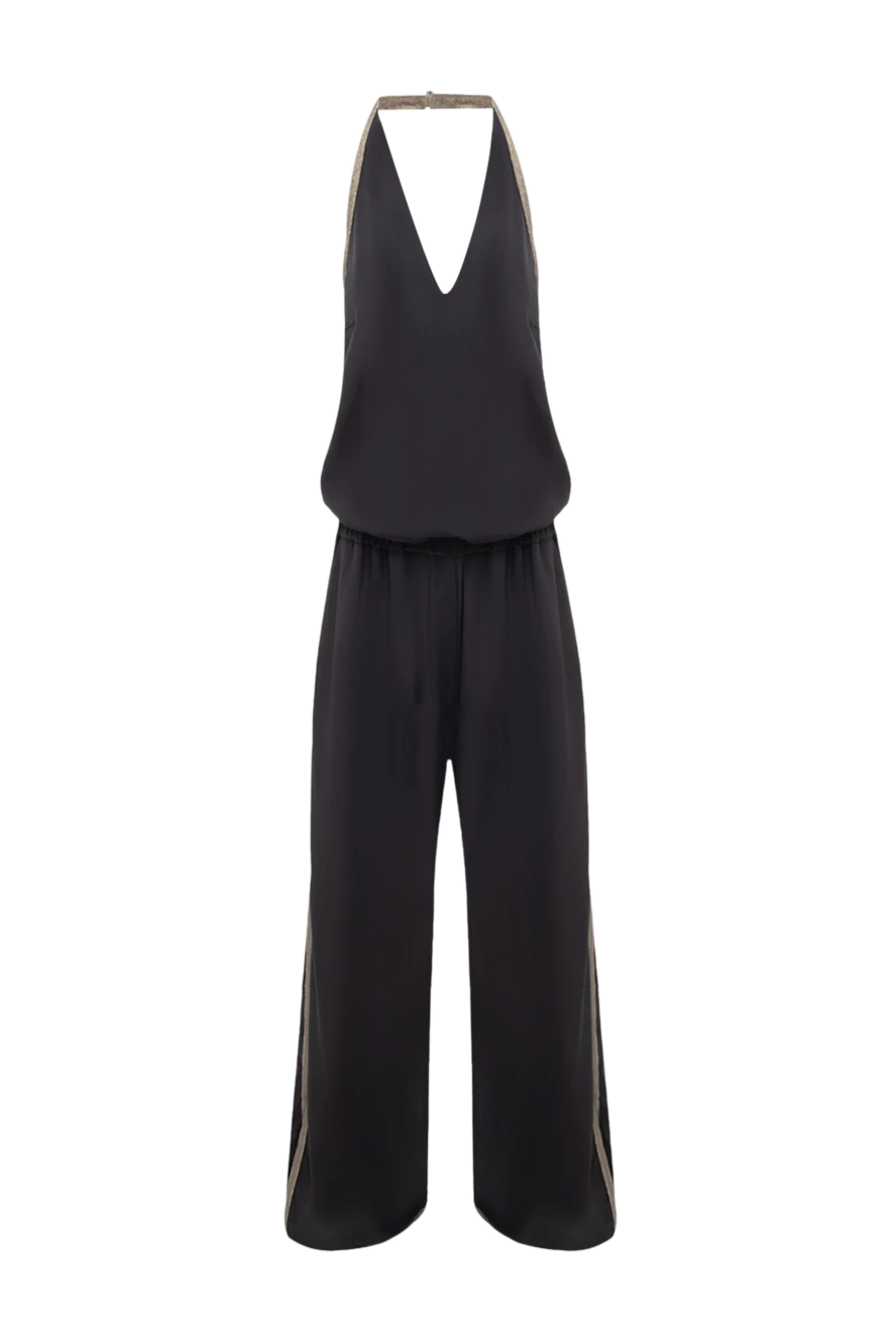 Brunello Cucinelli women's gray silk jumpsuit 138987 - photo 1