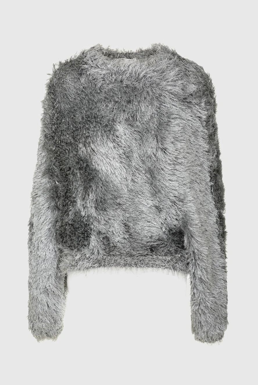 Brunello Cucinelli a gray fluffy jumper with a soft fur-like texture 139025 - photo 1