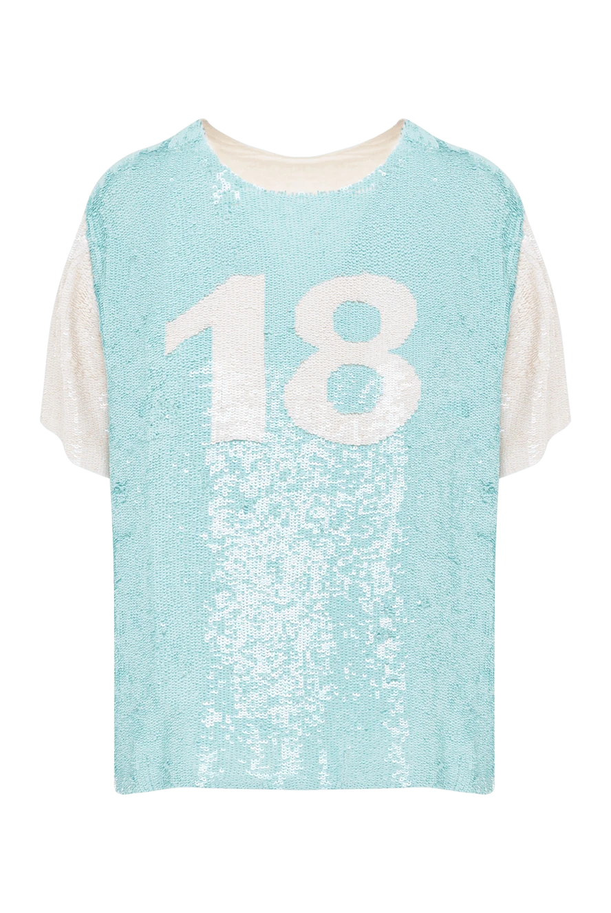 P.A.R.O.S.H. блуза жіноча біла з вишивкою паєтками 139549 - фото 1