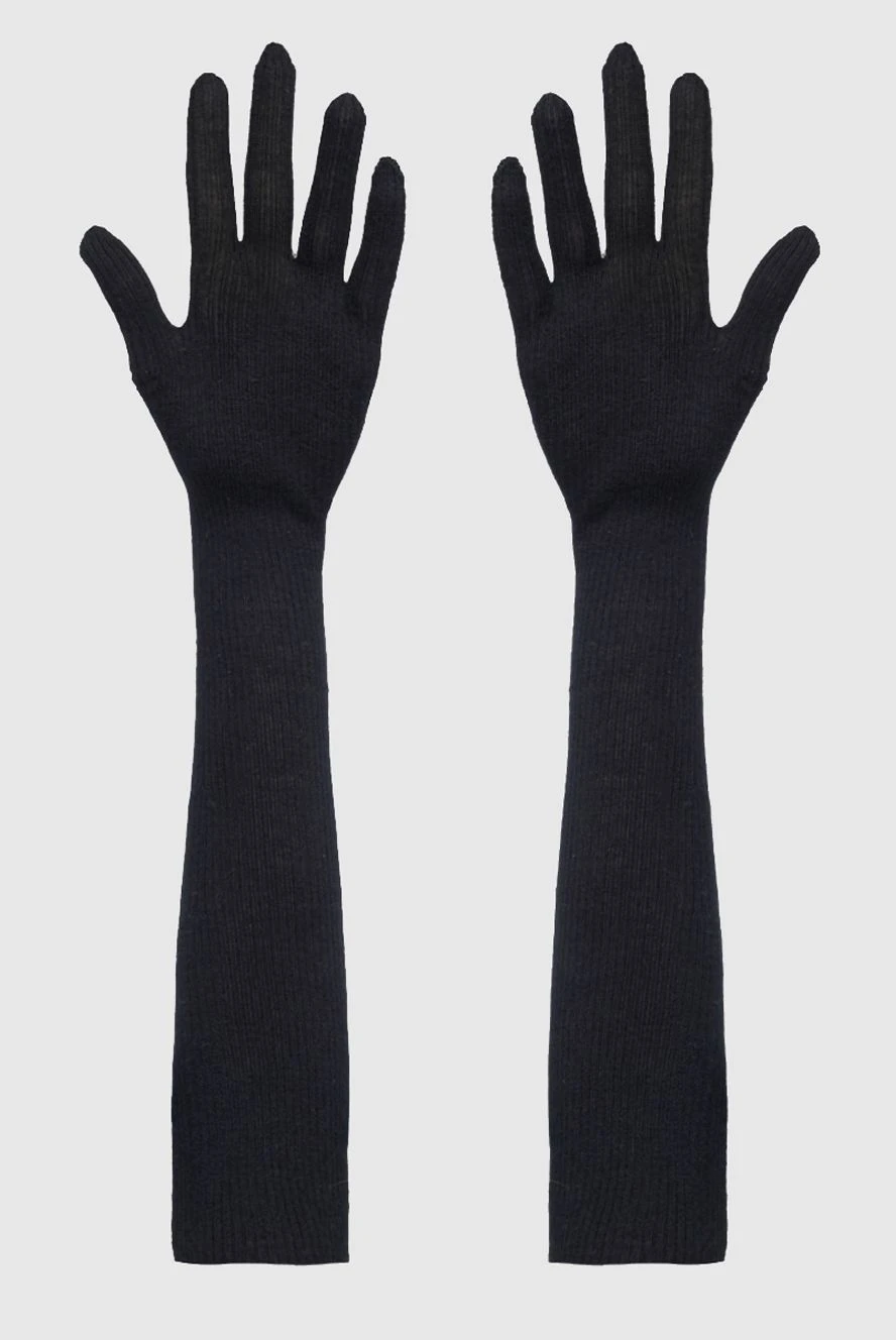 Dolce & Gabbana женские перчатки удлиненные из шерсти черные женские купить с ценами и фото 139626