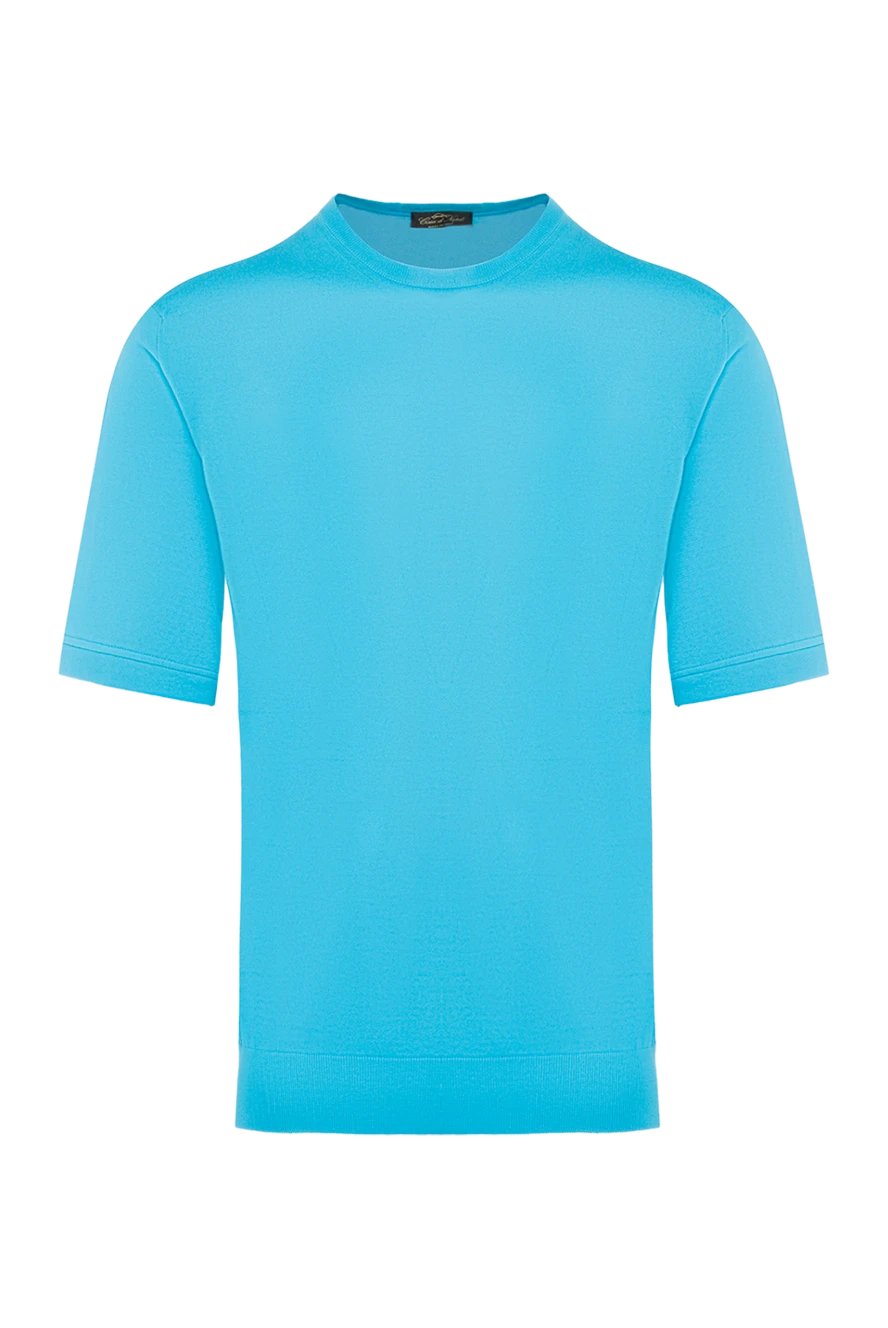 Cesare di Napoli basic t-shirt in a rich blue shade made of jersey (markdown) 197009 - photo 1