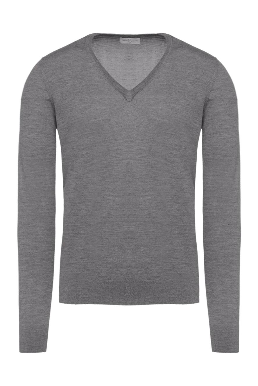 Bilancioni cashmere and silk jumper gray for men 139795 - photo 1