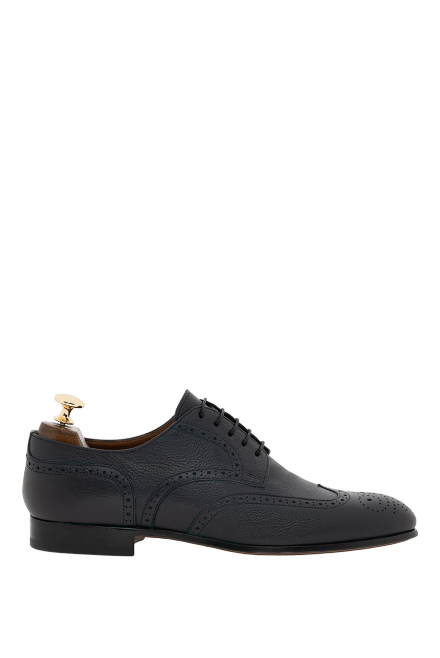 Doucal`s shoes for men made of blue leather 139835 - photo 1