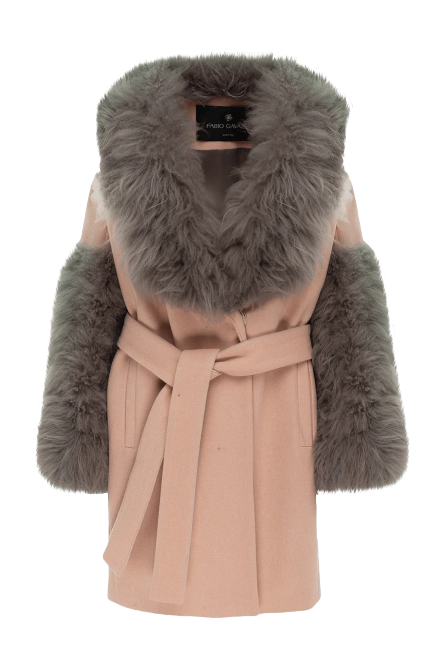 Fabio Gavazzi жіночі пальто з кашеміру та лами рожеве жіноче купити фото з цінами 140070