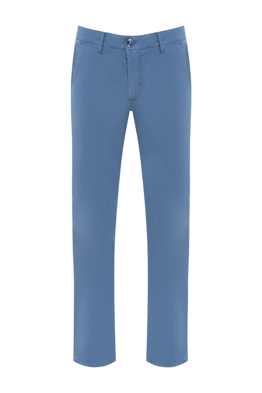 Barba Napoli man blue cotton pants for men 140385 - photo 1